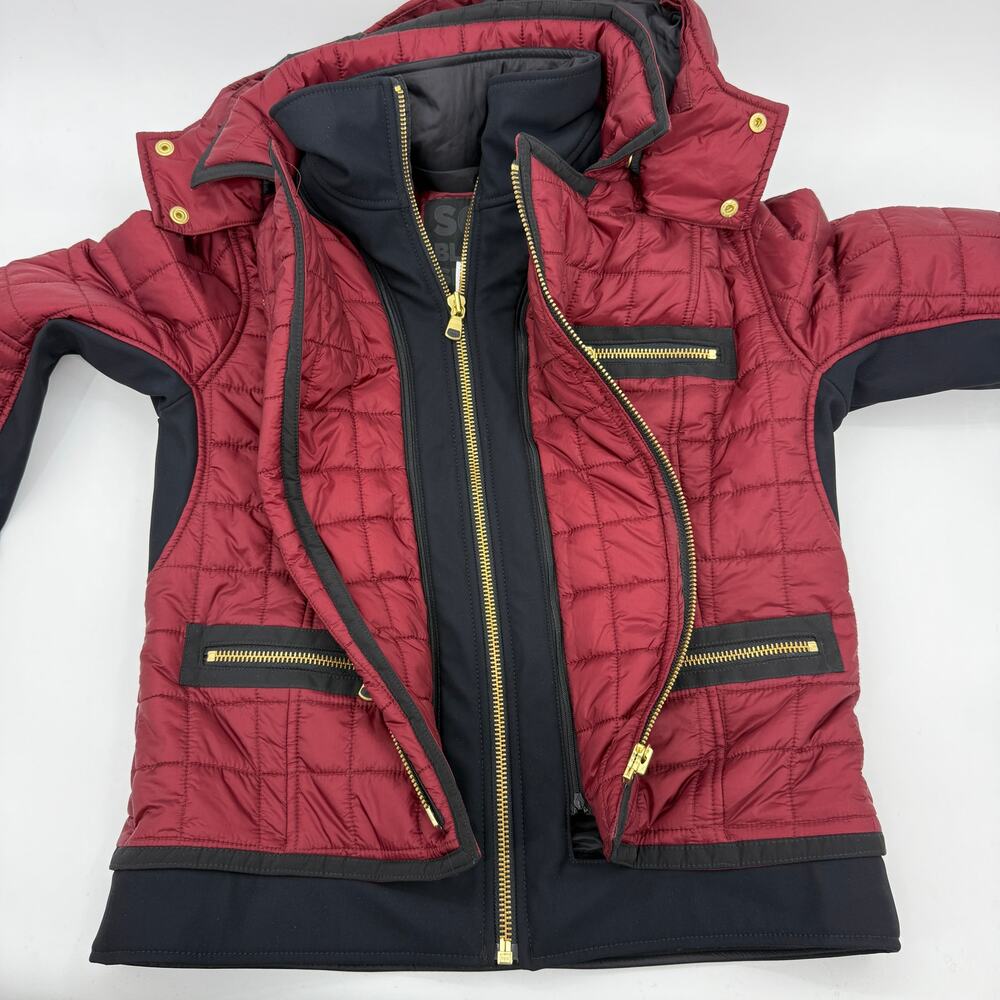 SOS BLACK SNOW Womens Snow Suit Jacket Size XL / Pants L Quilted Edgy Rocker Ski - Picture 5 of 16
